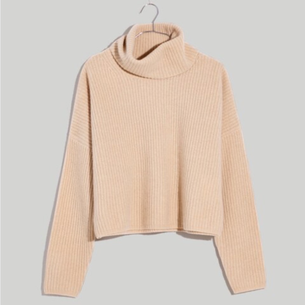 Madewell Cashmere Cropped Turtleneck Sweater